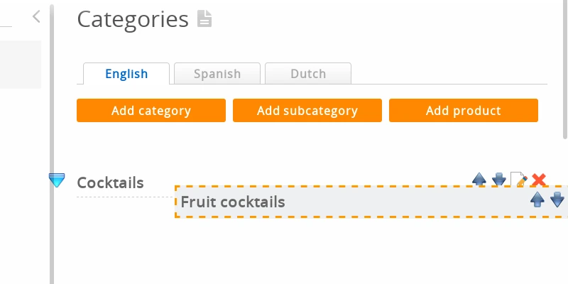 Creating subcategories