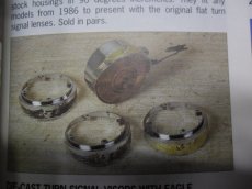 165265 Die-cast Turn signal visors with chrome eagle