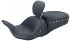 79704 79704 FL Touring 2008-Up One-Piece Seat with Driver Backrest, Chrome Studs.