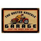 Decoratieplaat  BUSTED KNUCKLE RUSTED  64024b