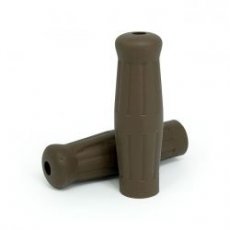 906109 VINTAGE STYLE 1" GRIPS COFFEE BROWN