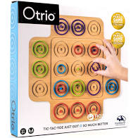 Otrio hout strategisch bordspel
