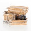 1290N Box in hout met linnen set van 3 st